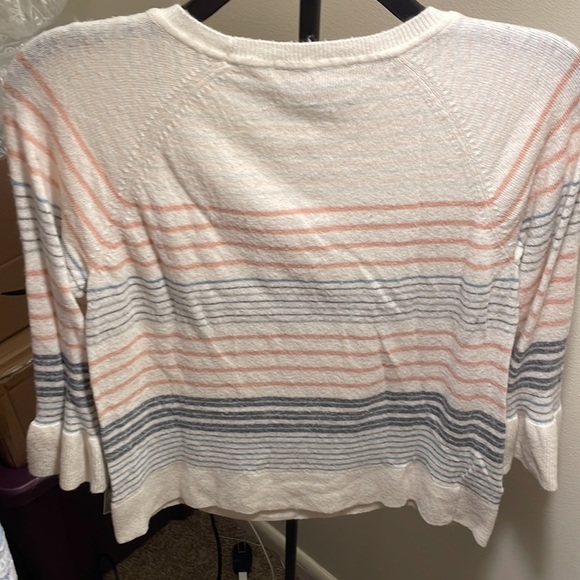 🛍️EUC LOFT striped sweater with beautiful sleeves sz.XSP 213 - Picture 3 of 5